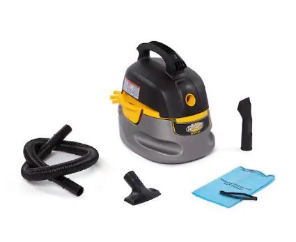 Photo 1 of 2.5 Gallon 1.75 Peak HP Compact Wet/Dry Shop Vacuum with Filter Bag, Hose and Accessories
