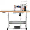 Photo 1 of 5000 sti/min Industrial Sewing Machine 500 W Heavy Duty Lockstitch Sewing Machine with Servo Motor Table Stand
