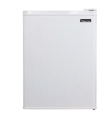 Photo 1 of 2.6 cu. ft. Mini Fridge in White without Freezer
