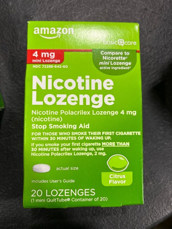 Photo 2 of Amazon Basic Care Mini Nicotine Polacrilex Lozenge