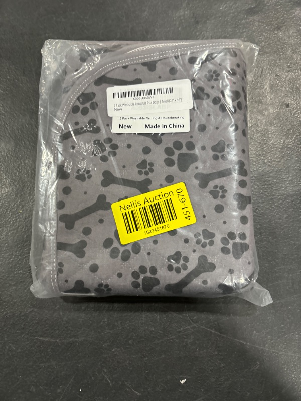 Photo 1 of 2 Pack Washable Reusable Pee Pads for Dogs | Small (24" x 16") Bone Print | 100% Waterproof & Extra Absorbent | Large Non-Slip Puppy Pads | Pet Training & Housebreaking