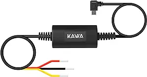 Photo 1 of KAWA Dash Cam Hardwire Kit, Copatible with D6 Dash Cam, Micro USB 11ft Hard Wire Kit for Dash Camera, Converts 12V-24V to 5V, 24H Parking Monitor Mode, Low Voltage Protection(Not Compatible with D8)