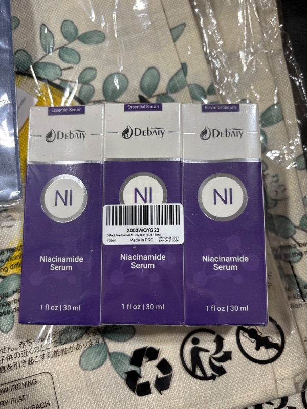 Photo 1 of 3 Pack Niacinamide Serum with Ceramide for Face Moisturizing Inhibits Melanin & Restore Skin Natural, Anti-Aging and Shrinks Pores (1Fl.Oz / 30ml)