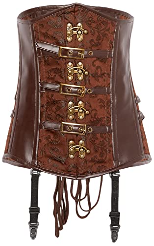 Photo 1 of [Size M] Daisy Corsets Top Drawer Brown Brocade Steampunk Steel Boned Underbust Corset
