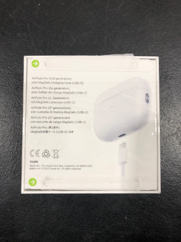 Photo 3 of Apple AirPods Pro (2nd Generation) Wireless Ear Buds with USB-C Charging, Up to 2X More Active Noise Cancelling Bluetooth Headphones, Transparency Mode, Adaptive Audio, Personalized Spatial Audio USB-C Without AppleCare+