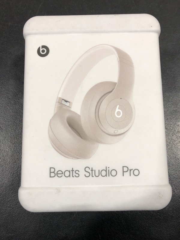 Photo 3 of Beats Studio Pro - Wireless Bluetooth Noise Cancelling Headphones - Personalized Spatial Audio, USB-C Lossless Audio, Apple & Android Compatibility, Up to 40 Hours Battery Life - Sandstone Sandstone Studio Pro
missing block charger from what i can tell, o
