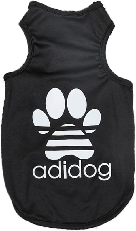 Photo 1 of ALejoN Dog Shirts Pet Printed Clothes with Funny Letters Summer Pet T Shirts Cool Puppy Shirts Breathable Dog Outfit Soft Dog Sweatshirt for Pet Dogs Cats SIZE M