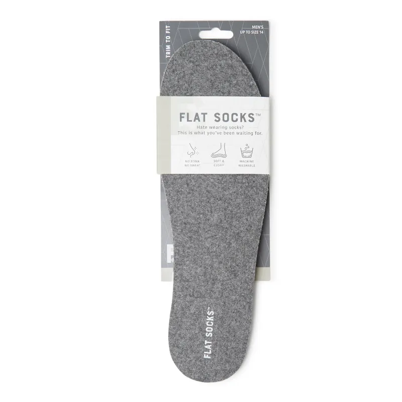 Photo 1 of Flat Socks Dark Heather Grey WOMENS SIZE UP TO 13+ / MENS SIZE UP TO 14