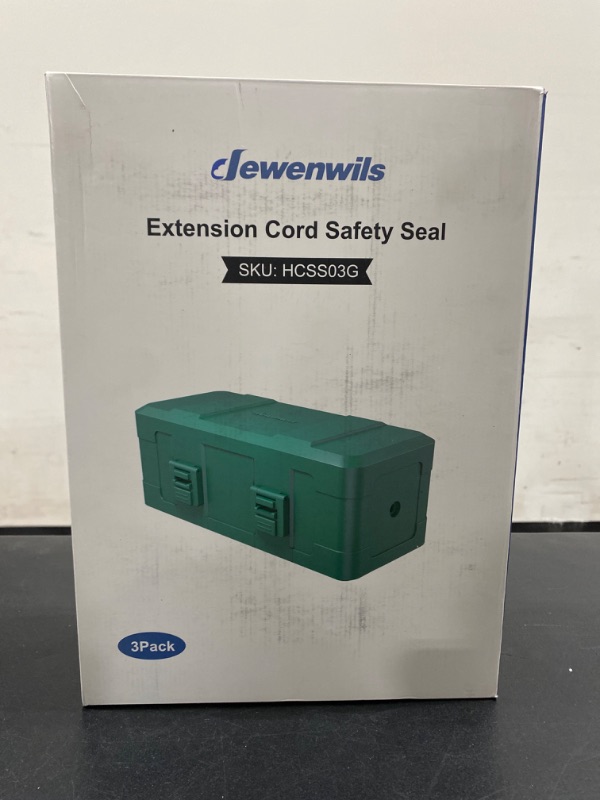 Photo 1 of DEWENWILS Outdoor Extension Cord Cover, 3 Pack Weatherproof Connection Box with PP Material, Waterproof Electrical Cord Protector for Outdoor/Decorative Light, Extension Cord, Pool Pump (Green)