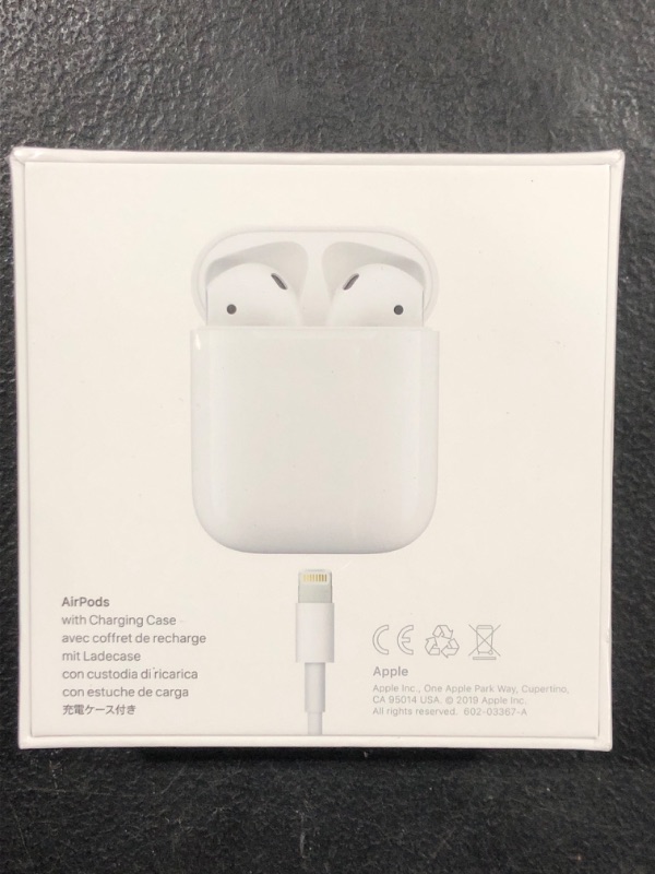 Photo 4 of Apple AirPods (2nd Generation) MV7N2AM/a with Charging Case - Stereo - Wireless - Bluetooth - Earbud - Binaural - in-ear