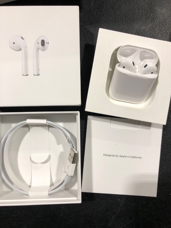 Photo 4 of Apple AirPods (2nd Generation) MV7N2AM/a with Charging Case - Stereo - Wireless - Bluetooth - Earbud - Binaural - in-ear