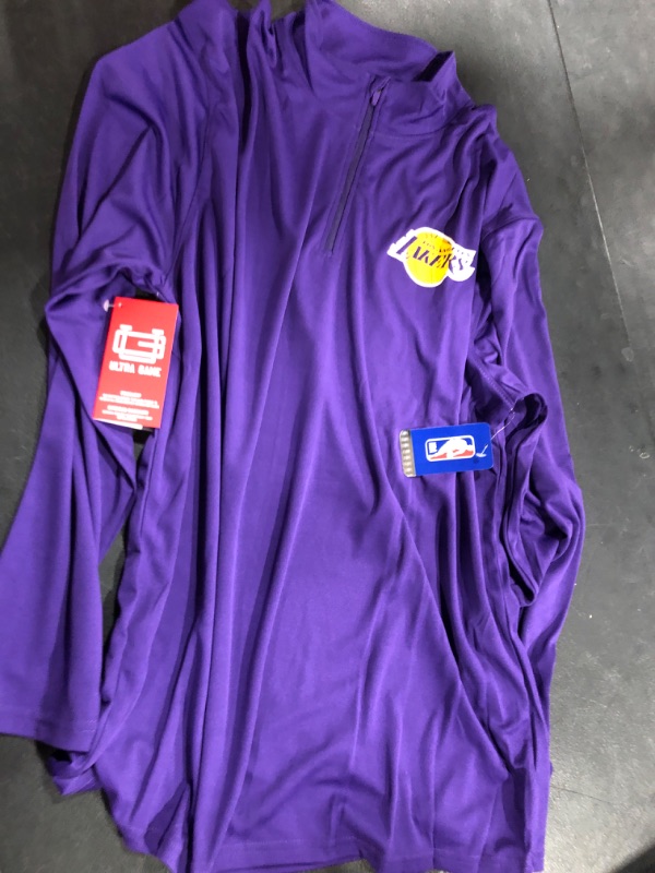 Photo 1 of (2XL) NBA Los Angeles Lakers 1/4 Zip Pullover Long Sleeve Shirt Jacket Purple