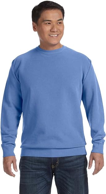 Photo 1 of (XL) Comfort Colors Men's Crewneck Sweatshirt BLUE