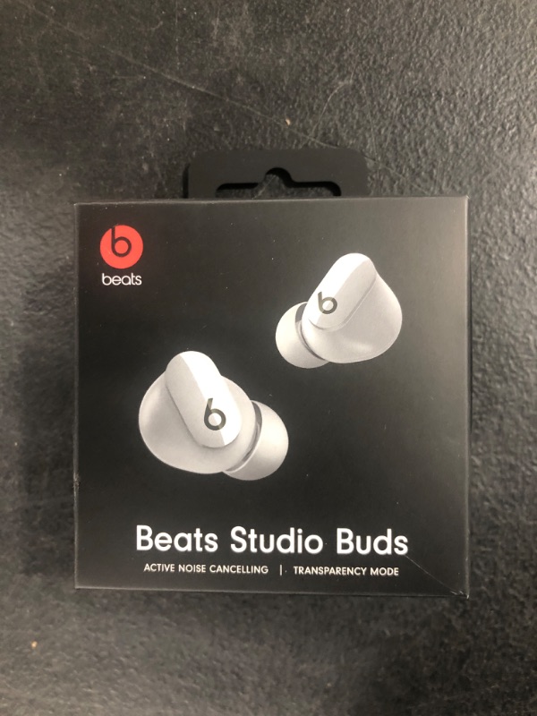 Photo 2 of Beats Studio Buds in Moon Gray with Apple 20W USB-C Power Adapter Moon Gray Studio Buds SEALED BRAND NEW IN BOX 