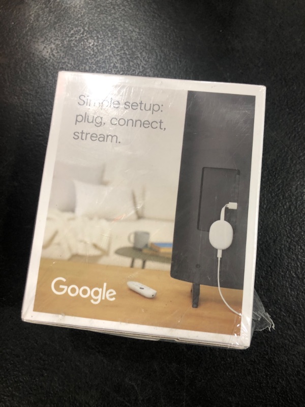 Photo 2 of Chromecast with Google TV (HD) - Streaming Stick Entertainment on Your TV with Voice Search - Watch Movies, Shows, and Live TV in 1080p HD - Snow