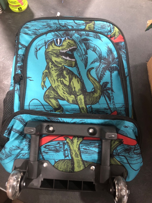 Photo 2 of AGSDON Kids Suitcase for Boys, Cute Dinosaur Rolling Luggage Wheels for Children Toddler
