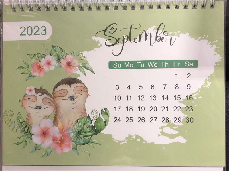 Photo 1 of 2023-2024 Desk Calendar, Monthly Desktop Calendar, Standing Flip Calendar with Thick Paper, Academic Year Standing Desk Calendar (Sep. 2023 - Dec. 2024), 8.66" x 7.05" Cartoon Animals