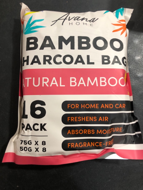 Photo 2 of (16 Pack) Bamboo Charcoal Air Purifying Bag - Charcoal Bags Odor Absorber, for Car, Home & Shoes - Activated Charcoal , Fragrance-Free Odor Eliminator (8x75g, 8x50g)