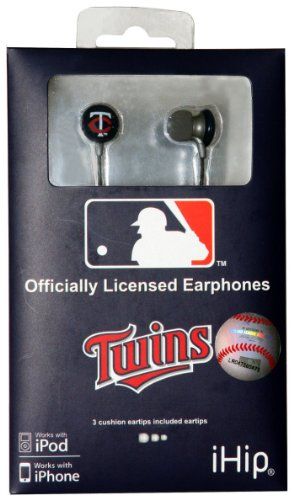 Photo 1 of IHip MLF10169MIN MLB Minnesota Twins Printed Ear Buds, Blue/Red