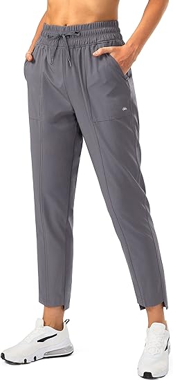 Photo 1 of Obla Women's Lightweight Golf Pants with Zipper Pockets High Waisted Casual Track Work Ankle Pants for Women
