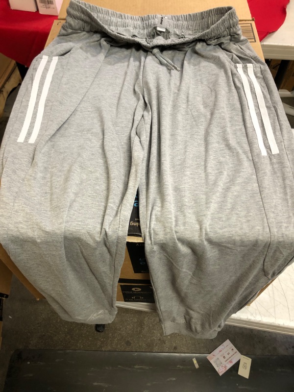 Photo 2 of Kvswiu Womens Capri Sweatpants Workout Running Cropped Jogger Pants with Pockets
