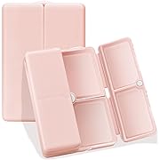 Photo 1 of 3Pack FYY Daily Pill Organizer, 7 Compartments Portable Travel Pill Case [Folding Design]Pill Box for Purse Pocket to Hold Vitamins,Cod Liver Oil,Supplements and Medication-Pink