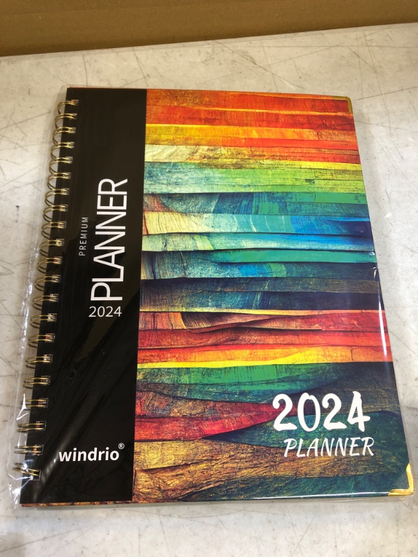 Photo 1 of Planner 2024 Daily Weekly Monthly Teacher Planner, Academic Hardcover Planner DEC 2023 - DEC 2024, 13-Month School Organizer, 5.5"x8.5", Spiral Notebook with Stickers, Inner Pocket, Coated Tabs Color Flower B MEDIUM: 5.5" x 8"