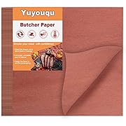 Photo 1 of 100 Pieces Pink Kraft Butcher Paper 12 x 12 Inch Food Grade Square Disposable Precut Butcher Paper Wrapping Paper for Smoking Meat Unbleached 
