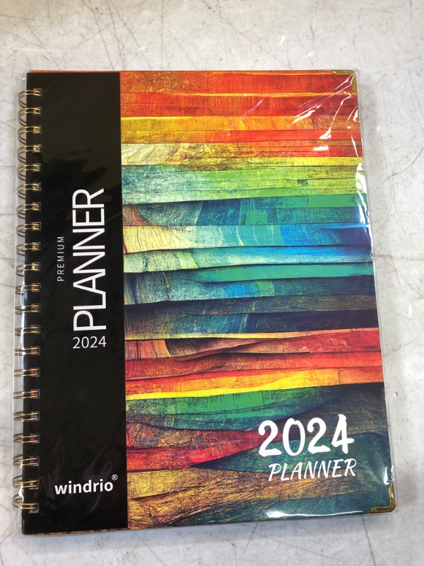 Photo 1 of Planner 2024 Daily Weekly Monthly Teacher Planner, Academic Hardcover Planner DEC 2023 - DEC 2024, 13-Month School Organizer, 5.5"x8.5", Spiral Notebook with Stickers, Inner Pocket, Coated Tabs Color Flower B MEDIUM: 5.5" x 8"