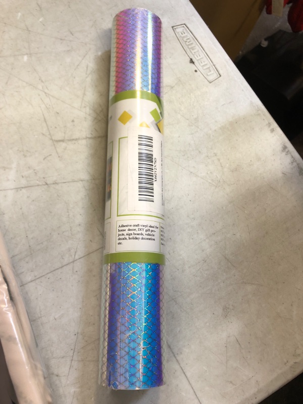 Photo 2 of TECKWRAP Opal Holographic Mermaid Chrome Overlay Lamination Adhesive Vinyl 1ft x 5ft, Translucent Opal Diamond Pattern