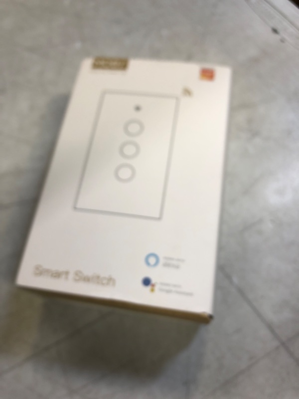 Photo 2 of MOES Touch Wall Single Live Wire Smart Switch?No Neutral Wire Needed, 2.4GHz WiFi RF433 Light Switch Works with Smart Life/Tuya App