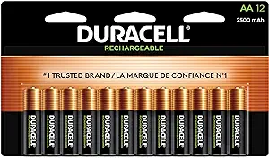 Photo 1 of Duracell Rechargeable AA Batteries, 12 Count Pack, Double A Battery for Long-lasting Power, All-Purpose Pre-Charged Battery for Household and Business Devices 12 Count (Pack of 1)