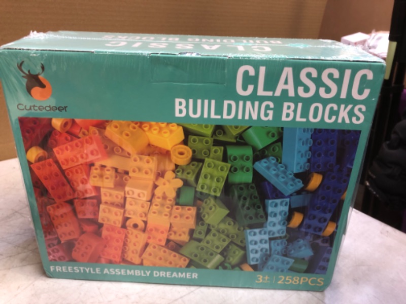 Photo 2 of 258 Piece Classic Big Building Blocks Set for Kids Toddlers Compatible with All Major Brands, STEM Large Building Bricks Toys with Gift Box for All Ages***factory sealed