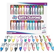 Photo 1 of Tub Works 24 Pack of Nontoxic, Washable, Hexagonally Grip Bath Crayons for Toddlers and Kids, Vividly Draws on Wet and Dry Tub Walls, Easy to Clean