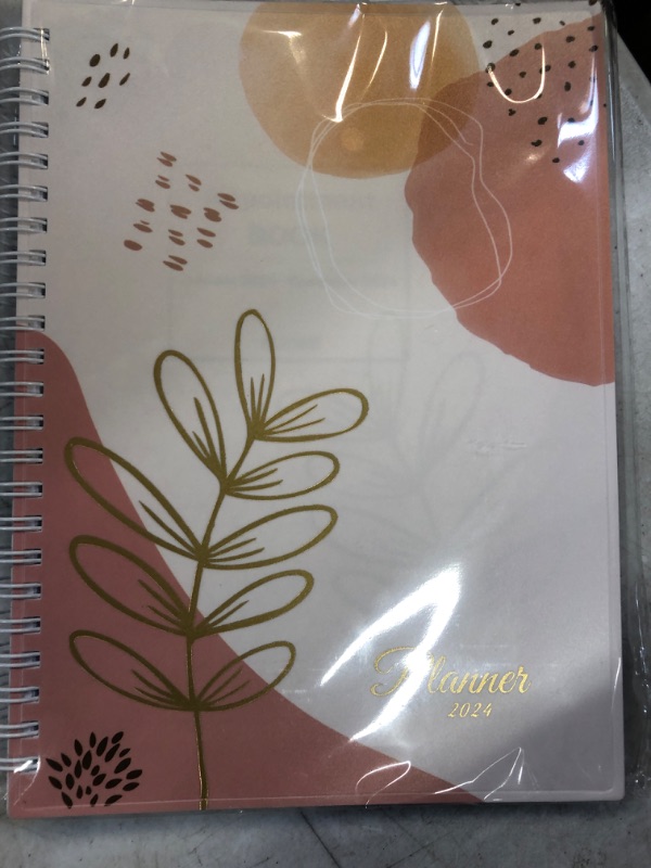 Photo 1 of SUNEE 2024 Appointment Book, Quarter-Hourly, Weekly & Monthly - from January 2024 - December 2024, 6.4"x8.3" Weekly Planner, Flexible Cover, Note Page, Pocket, Spiral Binding, Pink Breeze 6.4"x8.3" Pink Breeze