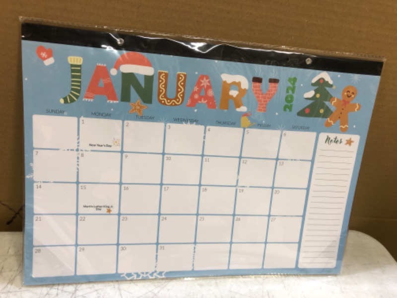 Photo 2 of SUNEE 2024-2025 Desk Pad Calendar 17x12, 18 Months, Jan 2024 - June 2025, Academic Desk Blotter Calendar, School Year Large Calendar for Teacher Cute Jan. 2024 - June. 2025