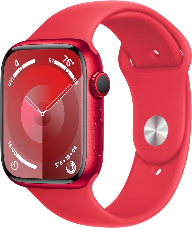 Photo 1 of Apple Watch Series 9 GPS 45mm (PRODUCT)RED Aluminum Case with (PRODUCT)RED Sport Band - M/L