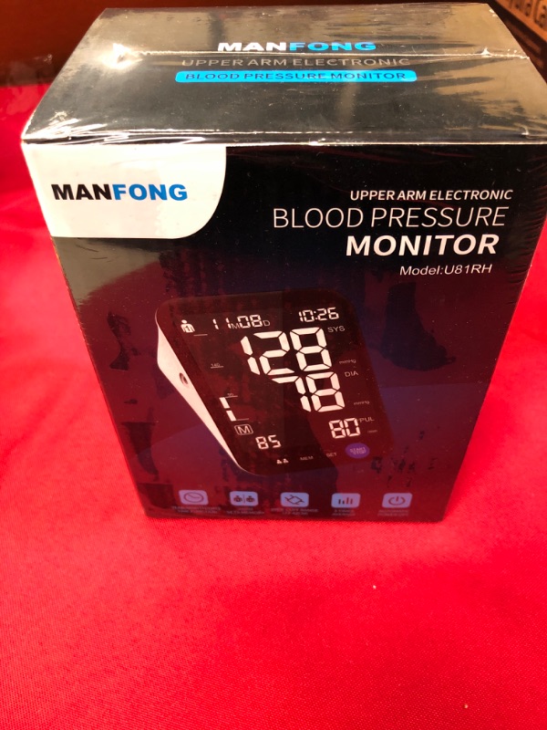 Photo 2 of Automatic Upper Arm Blood Pressure Monitor with Large Cuff 4.7 in Backlit Adjustable Font Screen, 2 Users 1998 Sets Memory, arrhythmia and Home (Black)