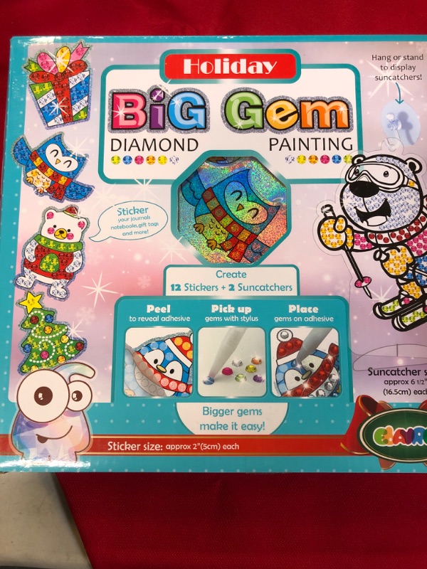 Photo 2 of 
PLASUPPY Gem Art Diamond Painting Kits for Kids Ages 8-12, 24 Pieces DIY Diamond Painting Stickers, 5D Big Gem Suncatchers and Stickers Kits Create Your Own...