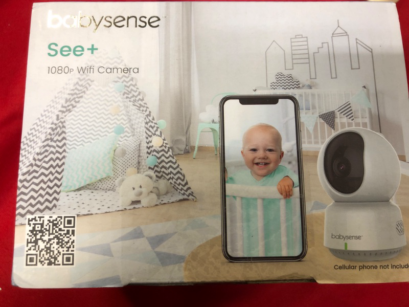 Photo 2 of Babysense See Smart WiFi Baby Monitor, 1080p Camera, HD Night Vision, Detect & Track Motion, Capture & Record - SD Card Included, Free Smart App for iOS & Android