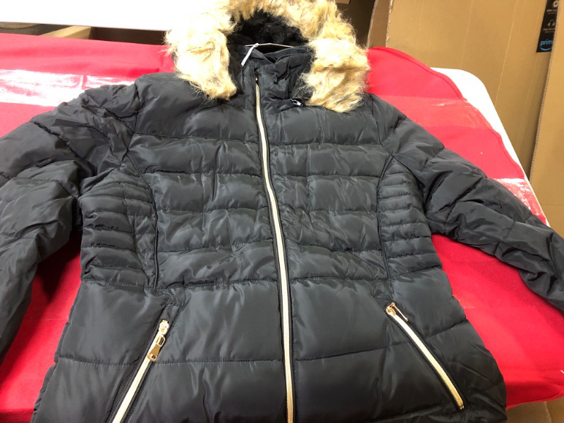 Photo 2 of 2LUV Women's Quilted Winter Bomber Jacket with Pockets MED