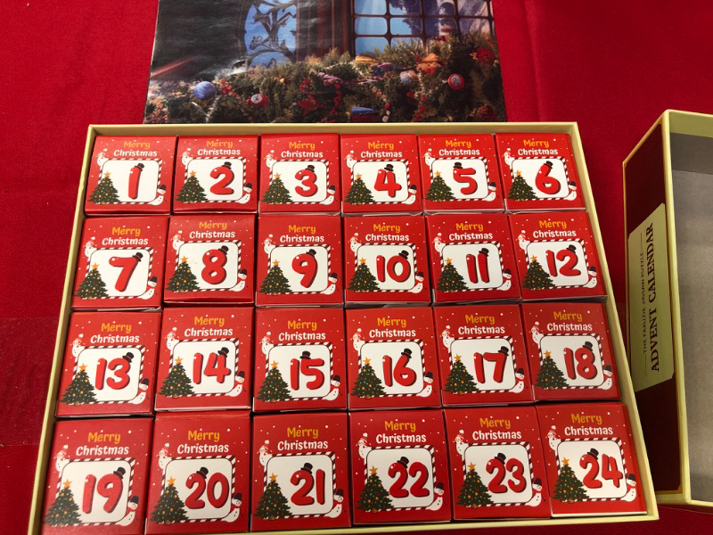 Photo 3 of Advent Calendar 2023 Christmas Puzzle Puzzles for Kids Adults, 24-Day 1000 Pieces Christmas Countdown Puzzles, Stuff Christmas Gifts Idea Home Decor