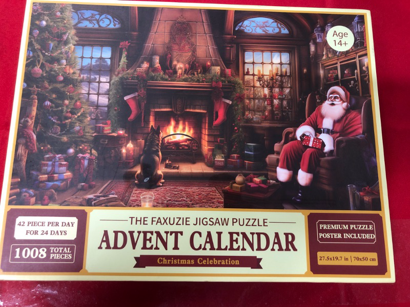 Photo 2 of Advent Calendar 2023 Christmas Puzzle Puzzles for Kids Adults, 24-Day 1000 Pieces Christmas Countdown Puzzles, Stuff Christmas Gifts Idea Home Decor