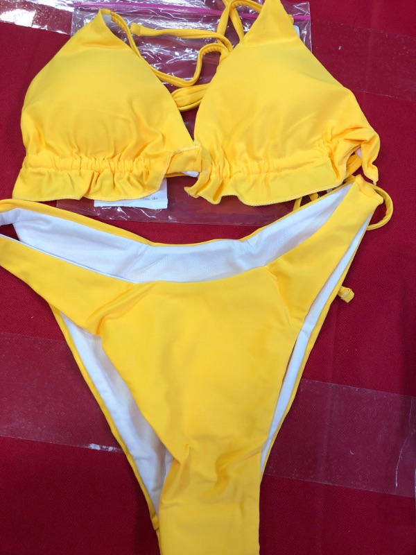 Photo 1 of 2PC YELLOW BIKINI LG