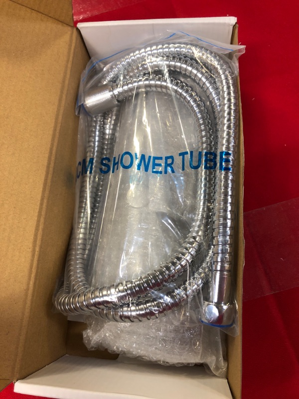 Photo 1 of KAIYING Chrome High Pressure Handheld Shower Head with ON/OFF Pause Switch, 3 Spray Modes Shower Wand with Shut Off Button, Removable Camper Shower Head with Hose and Adjustable Angle Bracket Shower Head Combo Chrome