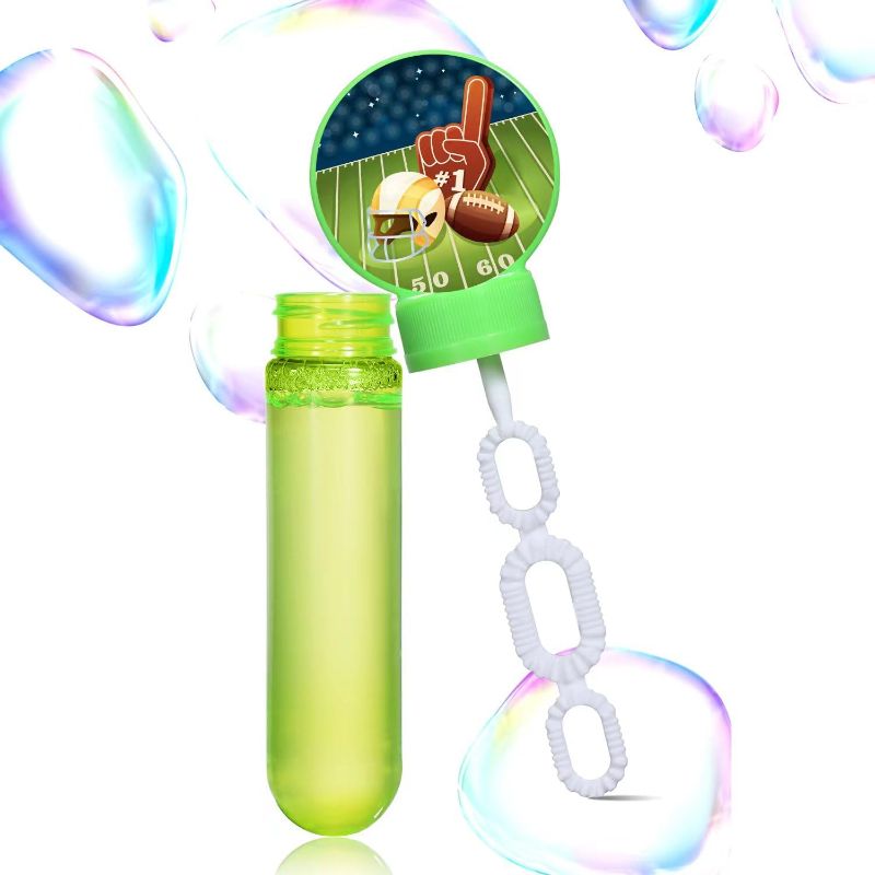 Photo 2 of 24Pcs Football Bubble Wands, Football Superbowl Birthday Party Favors Bubbles for Kids, Rugby Bubble Blowing Toys for Kids Adults, Cute Touchdown Bubble Maker for Birthday Football Game Indoor Outdoor

