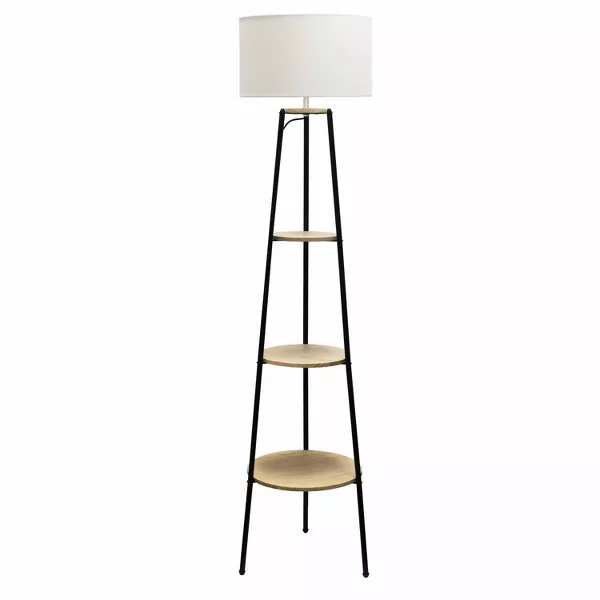 Photo 1 of 62.5" Tall Modern Tripod 3-Tier Shelf Standing Floor Lamp - Simple Designs
