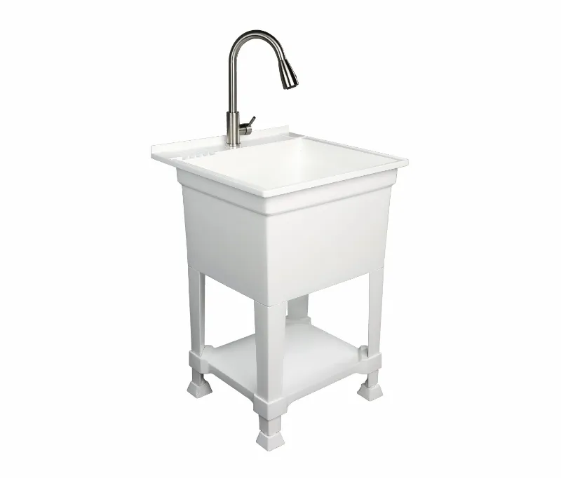 Photo 1 of ***USED - DIRTY - SEE PICTURES***
Project Source 24-in x 24-in 1-Basin White Freestanding Utility Tub with Drain with Faucet