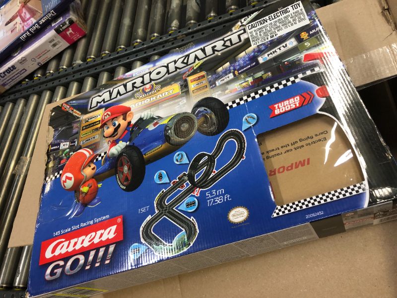 Photo 1 of Carrera GO!!! 62492 Mario Kart Mach 8 Electric Slot Car Racing Track Set 1:43 Scale feat. Mario and Luigi