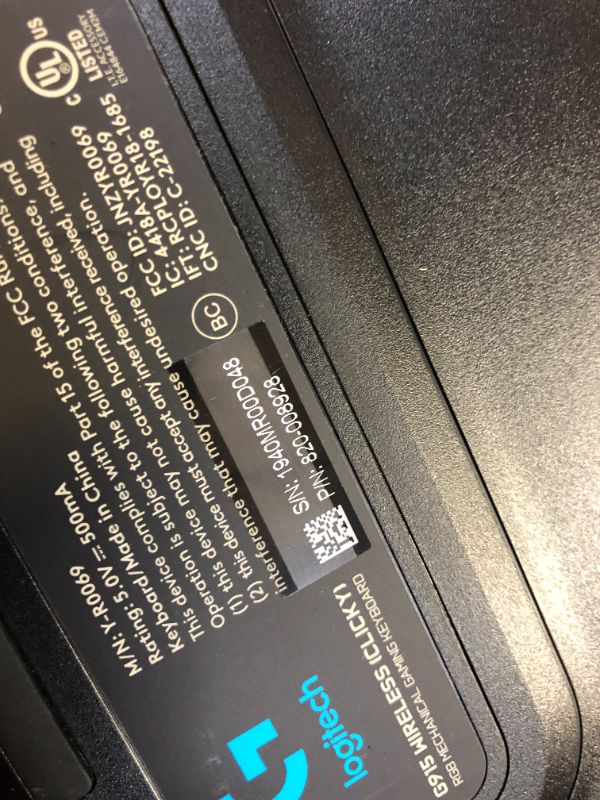 Photo 1 of Logitech G915 LIGHTSPEED RGB Mechanical Gaming Keyboard, Low Profile GL Clicky Key Switch, LIGHTSYNC RGB, Advanced LIGHTSPEED Wireless and Bluetooth Support - Clicky,Black Black Full Size Wireless Clicky